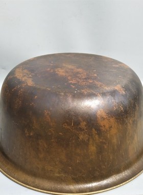 特大号铜盆纯铜家用盆加厚手工老铜盆宽边火盆仿古洗脸泡脚盆烤火