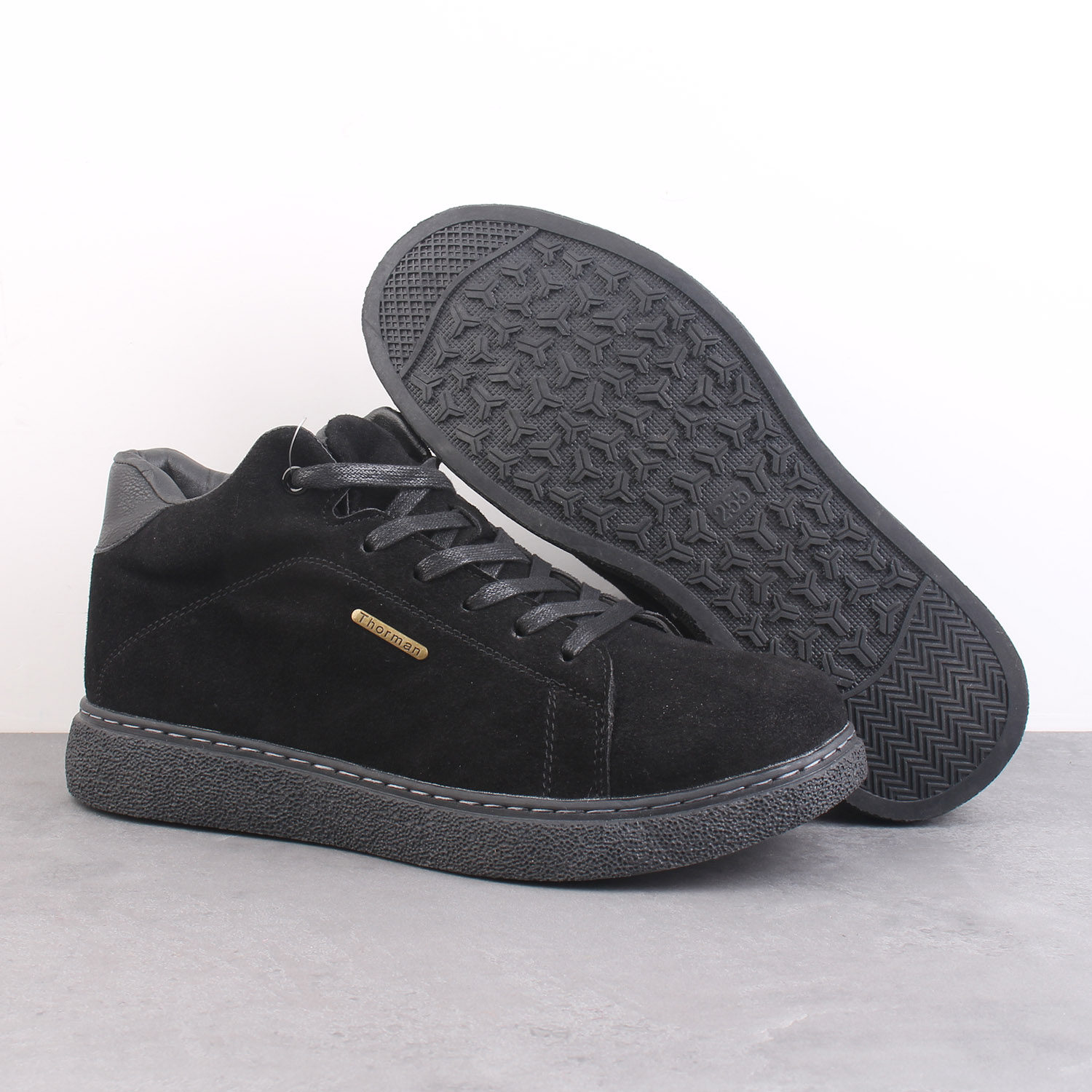 瑕疵清仓！韩国单男女款加绒羊毛真皮短靴反绒牛皮保暖防滑休闲鞋 - 图0