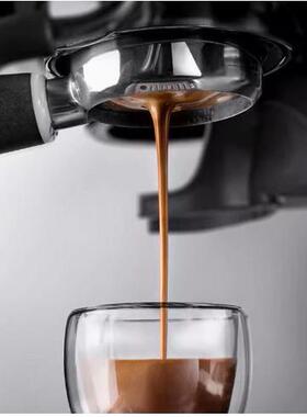 CM-5020白色款意式半自动摆摊咖啡机带磨豆机打奶泡商用咖啡机