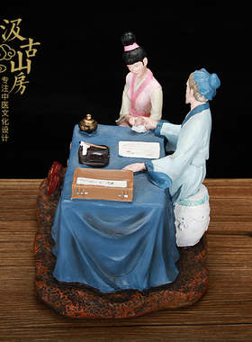 汲古山房中医文创周边中医院摆件