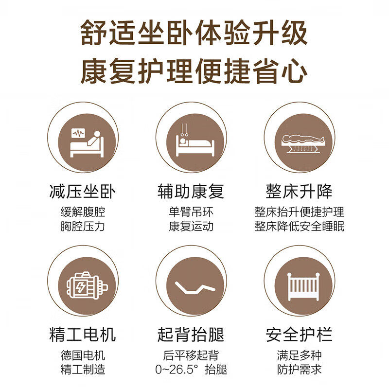 海尔C602电动护理床老年人专用床家用专业康复起背抬腿整床升降,淘宝优惠券,粉丝福利购,淘宝优惠卷