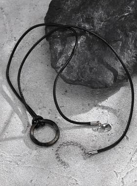 祥饰帝时尚圆环乌斯吊坠项链