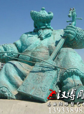 玻璃纤维铸铜蒙古族摔跤雕塑户外大型城市广场景观雕塑街头铜像订