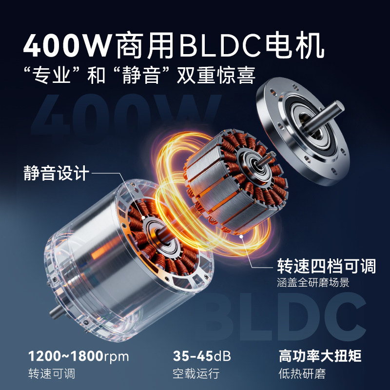 wigomat唯咖美GW75咖啡电动磨豆机手冲意式高精度小型家商用研磨,淘宝优惠券,粉丝福利购,淘宝优惠卷