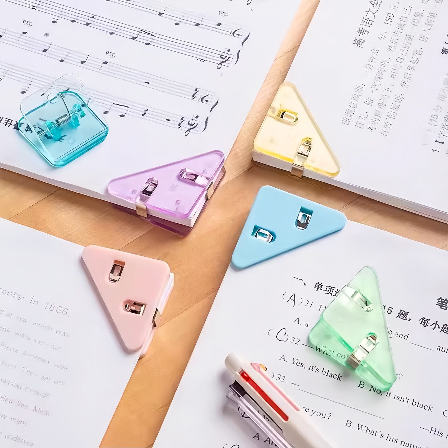 多功能透明边角夹试卷书本三角文件夹书文具A4纸票据收纳整理夹子,淘宝优惠券,粉丝福利购,淘宝优惠卷