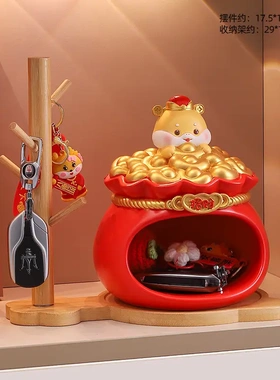 创意新款蛇玄关钥匙收纳摆件家居乔迁礼品树脂工艺桌面装饰品