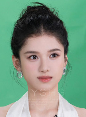 张婧仪同款椭圆冰透仿水晶耳钉女