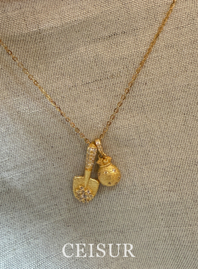 金铲铲拉丝福袋吊坠项链女