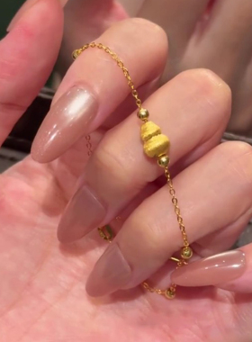 新中式金色拉丝葫芦手链女