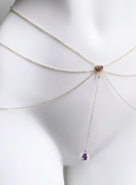 小心机性感多层腰链身体链女