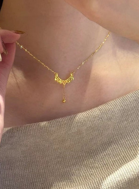 爆闪爱心羽翼项链女气质颈链