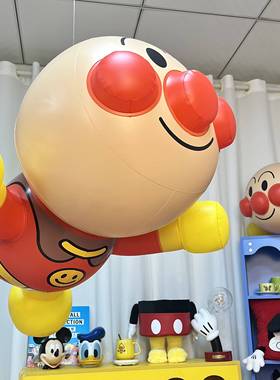 新款面包超人室内可悬挂气球吊顶悬浮公仔空中吊饰挂饰天花板摆件