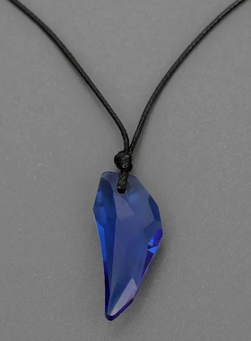 欧美个性新款水晶项链 男士玻璃吊坠锁骨链x775合金电镀卡通人物