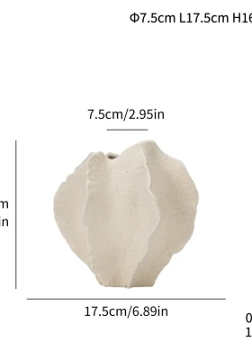 新款创意杨桃陶瓷花瓶高级感插花工艺品桌面简约装饰摆件白陶V352