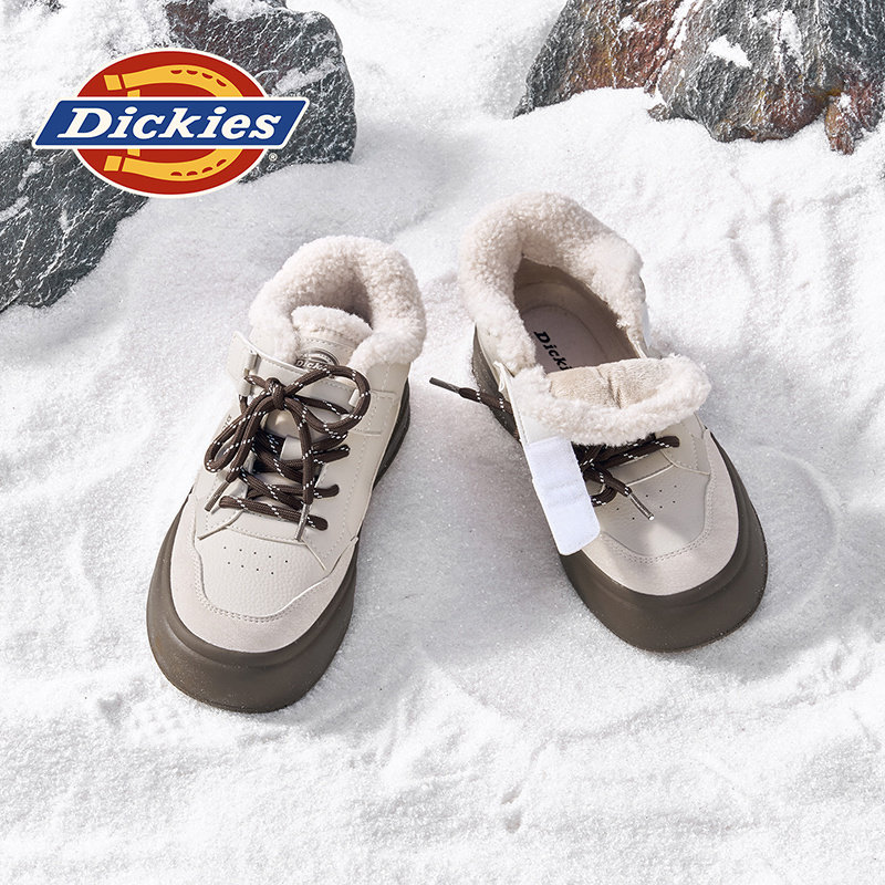 Dickies棉鞋女外穿2026新款冬季加绒鞋子加厚高帮女鞋保暖雪地靴