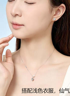 S925银海螺珍珠项链真金电镀