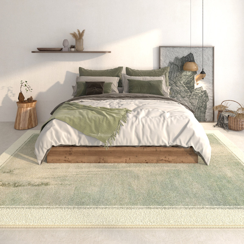 AOVOC 长条床边地毯卧室绿色加厚床前沙发茶几毯飘窗家用羊绒地垫,淘宝优惠券,粉丝福利购,淘宝优惠卷