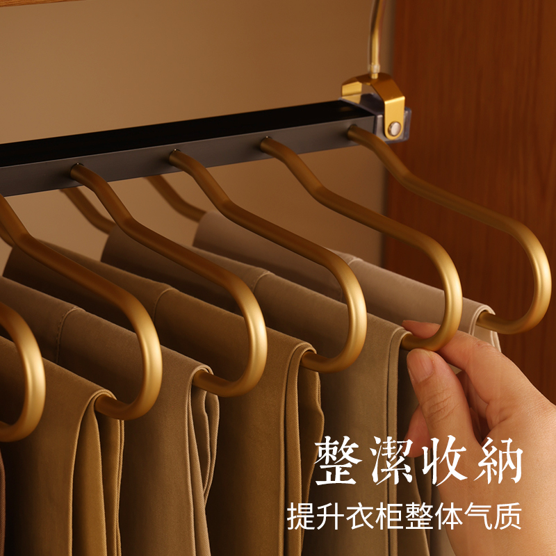 折叠裤架多层挂裤子专用衣架多功能F裤挂裤夹衣柜内置无痕收纳神 - 图3