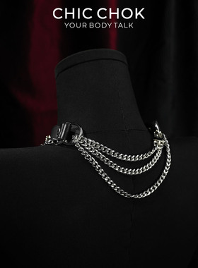 CHICCHOK真皮十字架项圈男定制