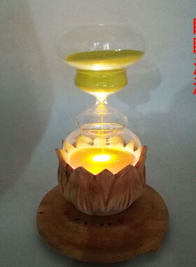 30分钟家居睡眠沙漏伴睡灯创意黄色计时器办公室复古摆件生日礼品