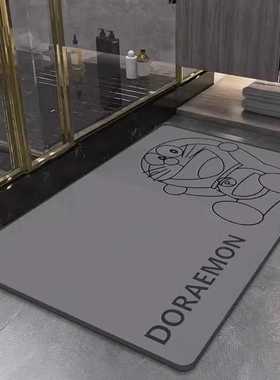 澳大利亚 简约卡通腳踏墊门口防滑垫易吸水耐脏浴室打理垫门厕所