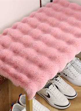 泰国泡泡风坐垫屁垫保暖衣帽间玄关耐脏换鞋ins家用屁垫凳绒毛绒