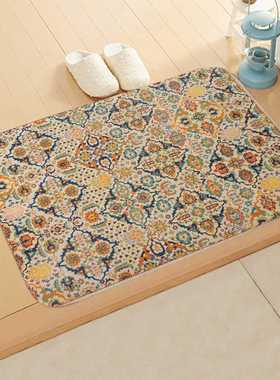 韩国玄关复古门口吸水耐脏地垫入户门波斯防滑卫生间几何地垫耐脏