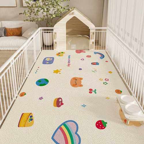 Real.de满铺防滑耐脏狗打理宠物防水净耐铺垫垫地易卡通猫进食垫 - 图1