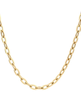 欧美ins时尚热卖百搭费加罗链锁骨链小众设计不锈钢细亮片链项链