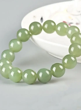 仿和田玉手链男女款东陵玉玉石8mm手串古风盘完手串饰品礼物