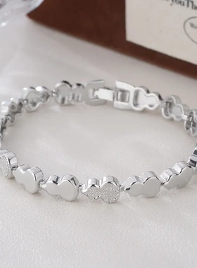 亮面鱼鳞葫芦黄金色手链新款爆款轻奢精致气质手饰高级感