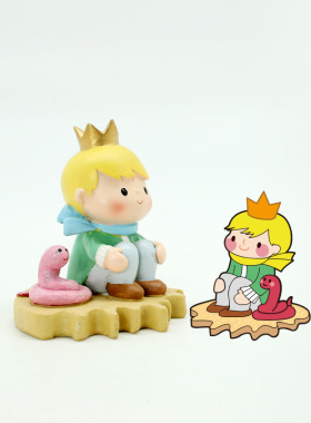 卡通小王子树脂工艺品家居客厅装饰品创意可爱公仔办公室桌面摆件