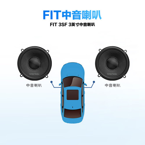 哈曼卡顿音响改装3英寸纯中音人声 车载扬声器FIT中音 - 图0