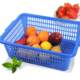 Rectangular thickened plastic basket commercial large drain basket kitchen washing basket canteen side dishes storage and sorting basket