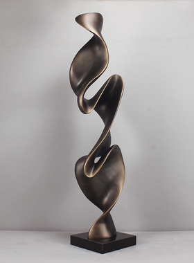 雕塑大摆件现代软装饰品玻璃钢家居售楼处大堂轻奢抽象艺术品摆设