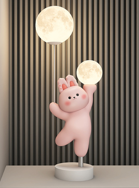 奶油风小兔夜灯客厅桌面牀头柜玄关酒柜家居装饰品摆件生日乔迁礼