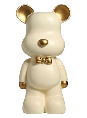 暴力熊摆件高级感办公室桌面客厅创意酒柜落地存钱罐装饰乔迁新居