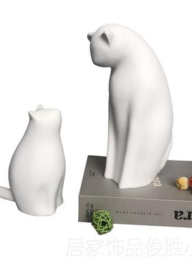 厂家 动物抬头猫 低头猫桌面摆件客厅卧室玄关儿童房电视柜工艺品