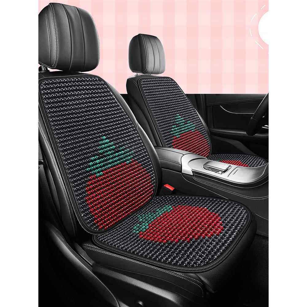 可爱汽车坐垫夏季凉垫莓烦恼透气木珠通用耐磨多件套座垫后排坐垫,淘宝优惠券,粉丝福利购,淘宝优惠卷