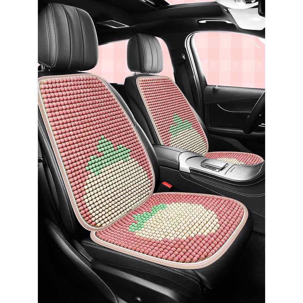 可爱汽车坐垫夏季凉垫莓烦恼透气木珠通用耐磨多件套座垫后排坐垫,淘宝优惠券,粉丝福利购,淘宝优惠卷
