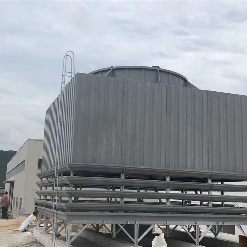 方形钢板冷却塔玻璃钢冷却塔镀镁铝锌钢塔不生锈钢塔50吨以上定制 - 图1