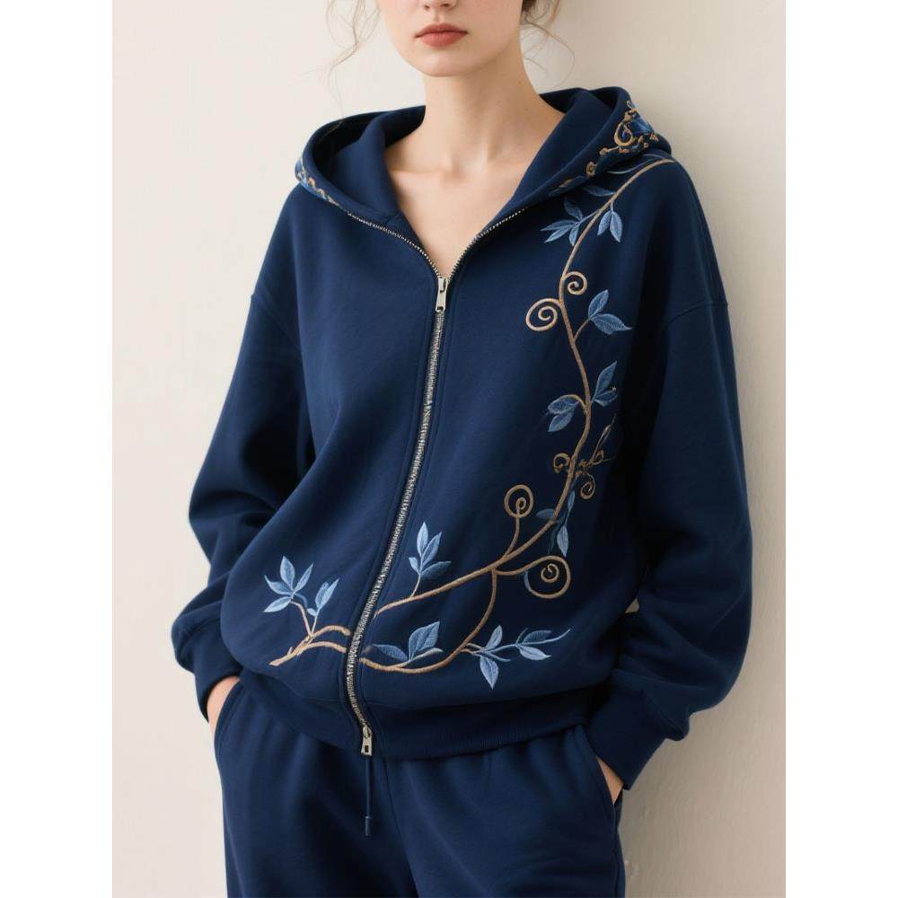 新中式女装国风套装休闲运动宽松卫衣外套上衣裤子两件套2025新款,淘宝优惠券,粉丝福利购,淘宝优惠卷