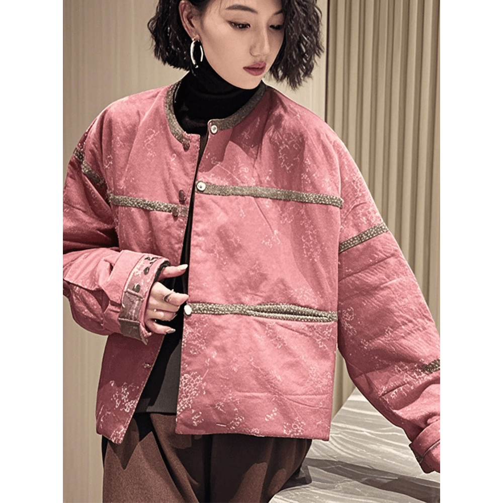 禅意新中式女装国风外套女冬季2025新款爆款加厚小香风棉服上衣女,淘宝优惠券,粉丝福利购,淘宝优惠卷