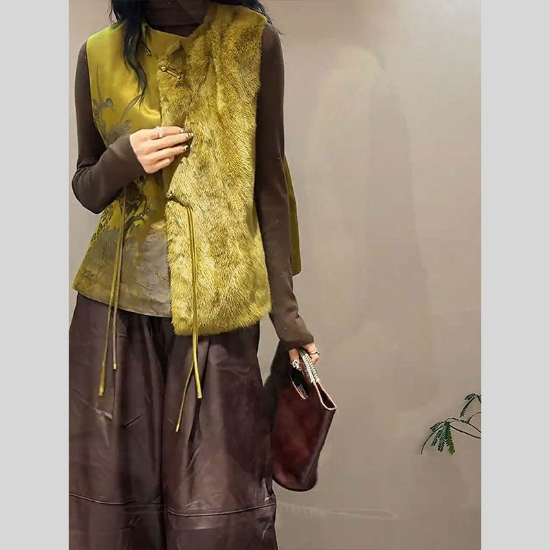 新中式禅意国风唐装外套叠穿马甲宋锦夹克上衣女2025新款坎肩马夹,淘宝优惠券,粉丝福利购,淘宝优惠卷