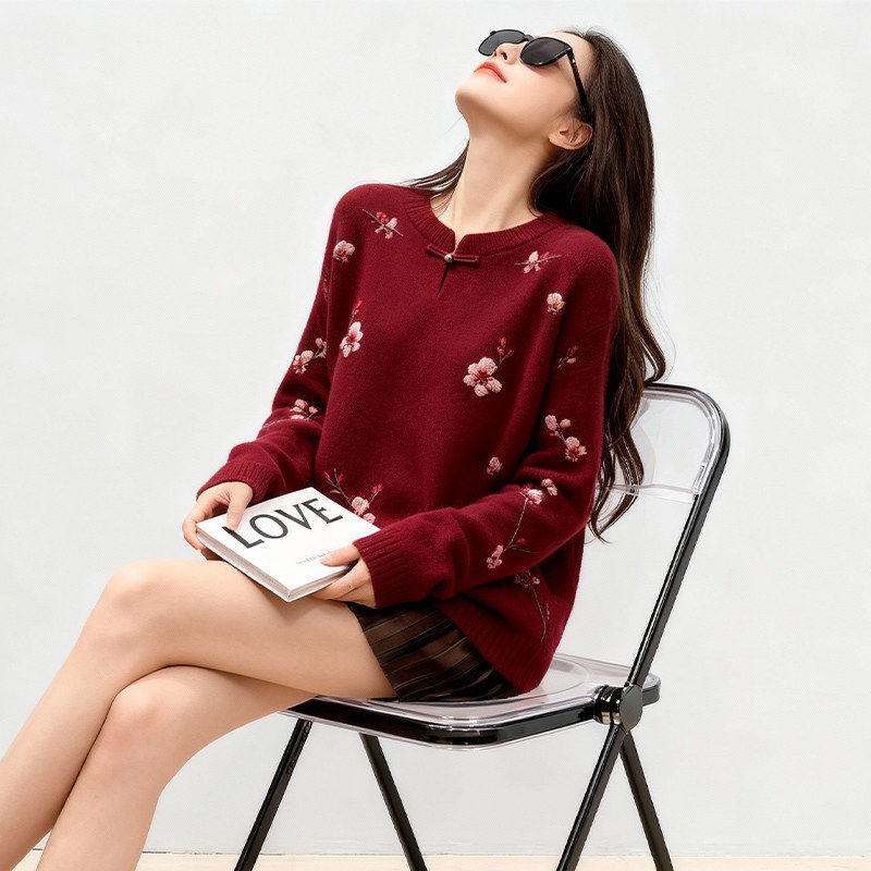 独特高端新中式国风毛衣女2026春春新款爆款慵懒宽松超火针织上衣,淘宝优惠券,粉丝福利购,淘宝优惠卷