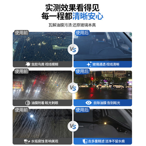 3M汽车玻璃水强力去污去油膜虫胶保养车用专用乙醇四季浓缩雨刮液 - 图1