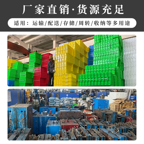 塑料筐长方形周转筐水果蔬菜胶框仓库储物收纳镂空周转箱塑料网筐 - 图2