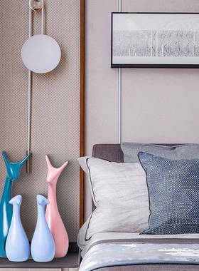 三口四口五口之家客厅摆件陶瓷家居酒柜电视柜房间装饰品桌上摆饰