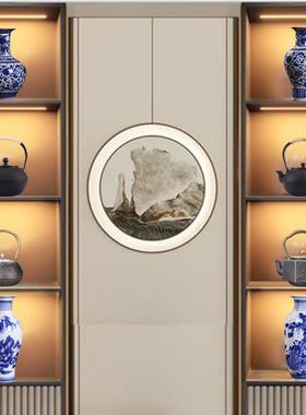 新中式茶室酒店博古架高档陶瓷器花瓶插花摆件青花瓷彷古装饰品