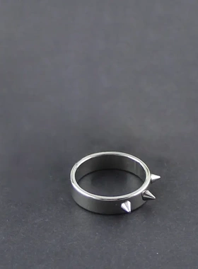 新款个性钉子三尖不锈钢戒指带刺头钛钢戒指指环情侣潮品